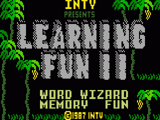 Learning Fun II title screen for Intellivision